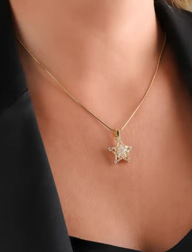 Celestial Star Pendant Necklace – Stylish Women's Necklace